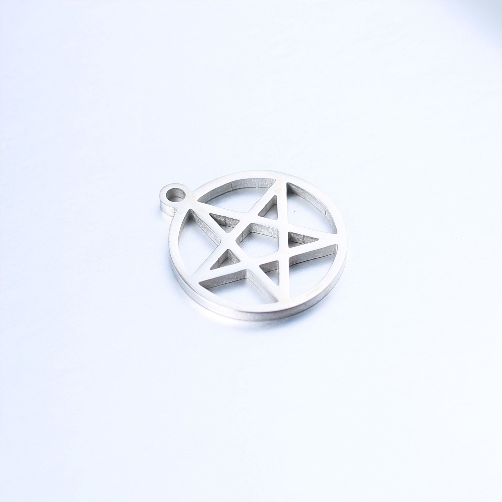 Pentagram pendant / surgical steel 15mm 1pc ASS297
