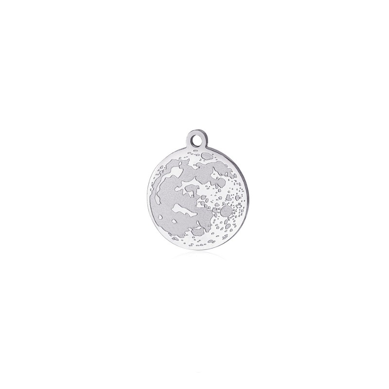 Earth pendant / surgical steel / 14mm 1pc ASS413