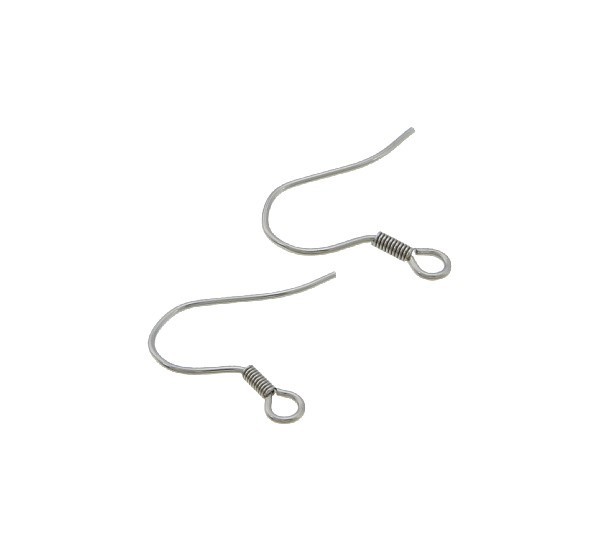 Hooks with a spring / surgical steel 19mm 10pcs BKSCH74