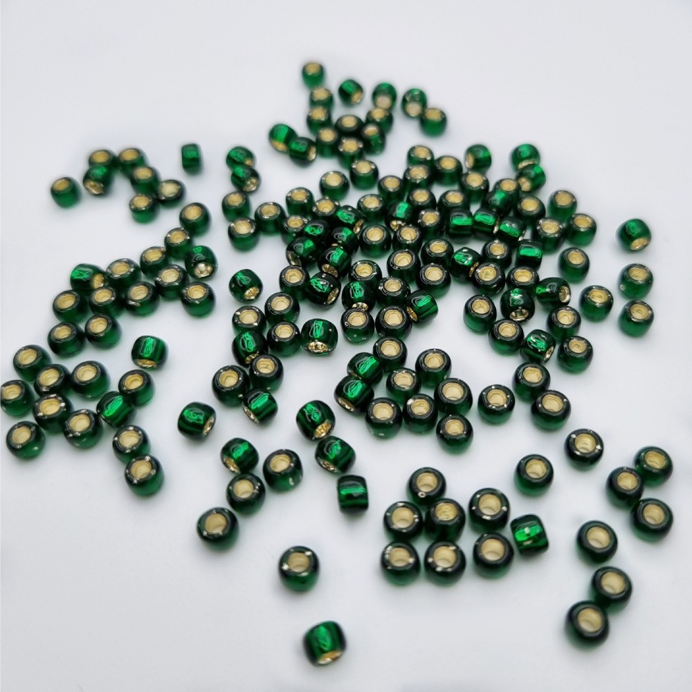 Koraliki Toho/ round 6/0 / silver-lined green emerald 10g/ TOTR06-36