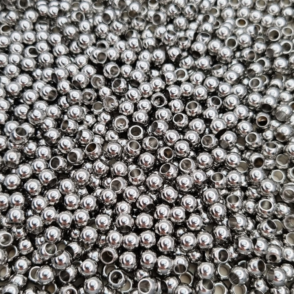 Spacer ball beads 6mm/ surgical steel 10pcs AKSC06SCH
