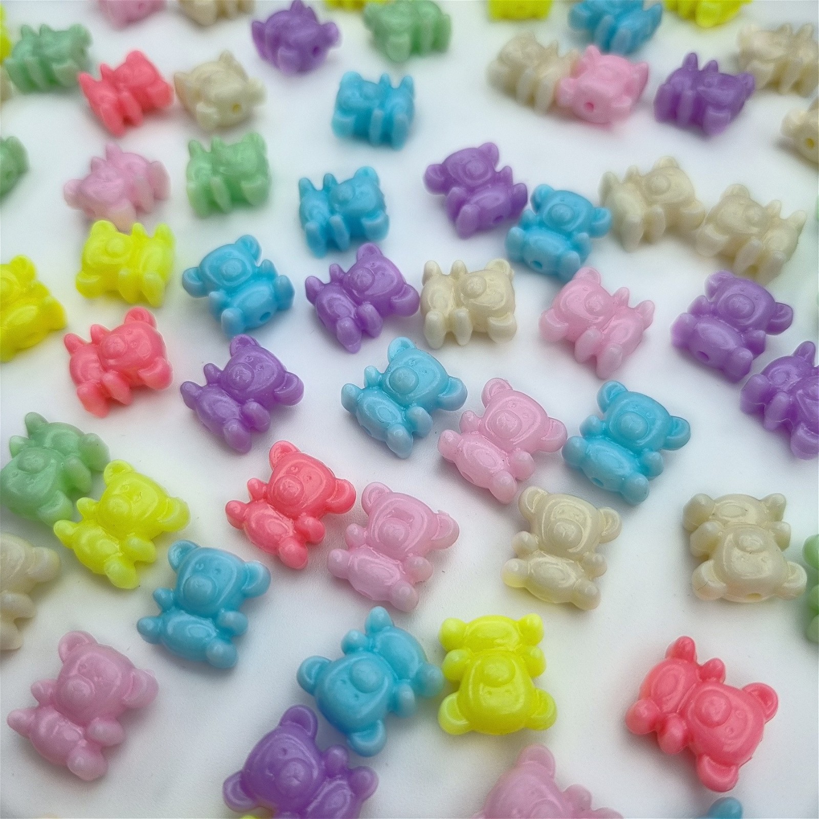Acrylic beads / colored bears approx. 13x12mm / 30pcs. XYPLKSZ003