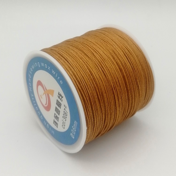 Waxed polyester cord / twisted / red 0.6mm 5m PWSP0628