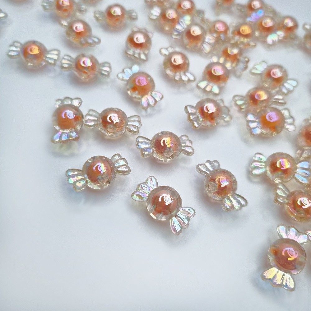 Acrylic beads/ candy/ flamingo AB 17x9mm/ 10pcs. XYPLKSZ102