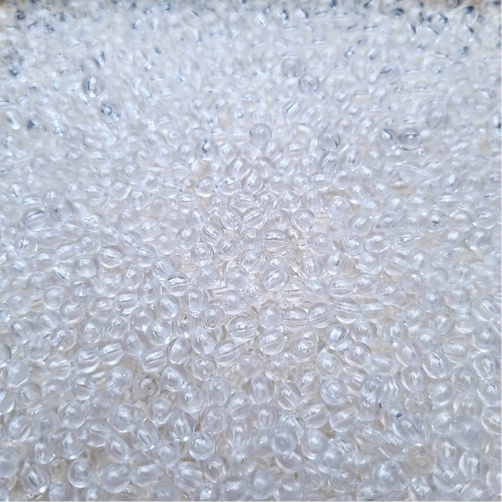 Beads acrylic balls/ transparent white/ 4mm 10g XYPLKA0401