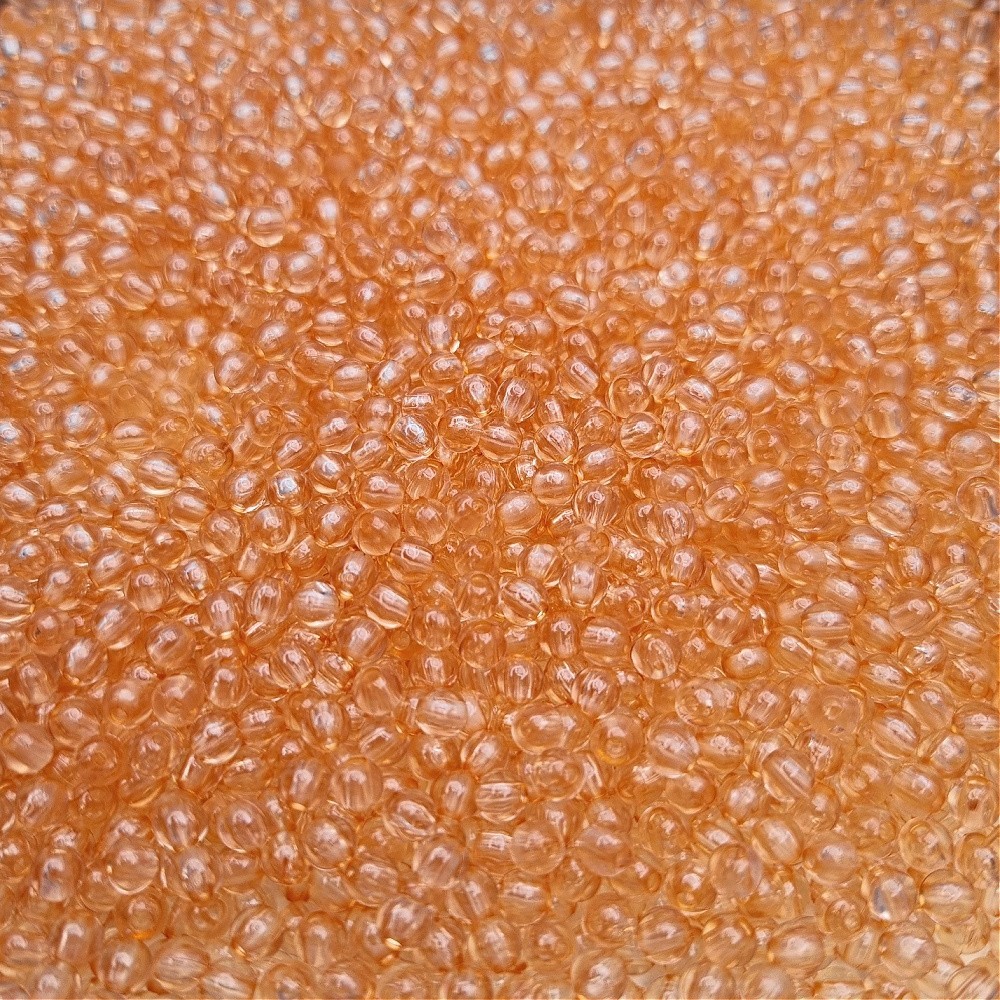 Beads acrylic balls/ transparent peach/ 4mm 10g XYPLKA0405