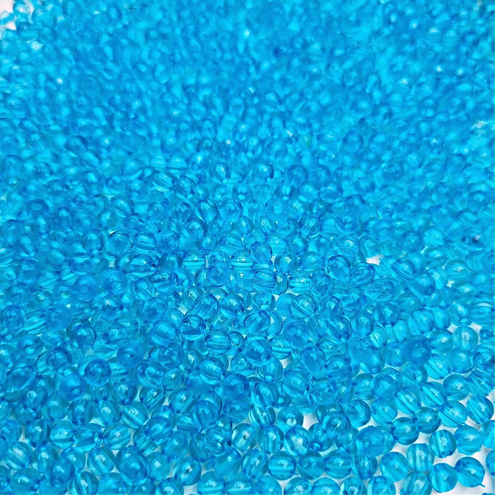Koraliki kulki akrylowe/ transparentny błękitny/ 4mm 10g XYPLKA0414
