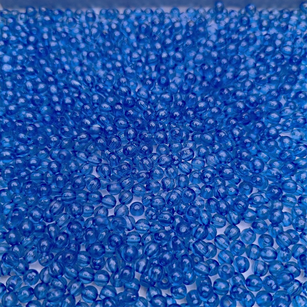 Koraliki kulki akrylowe/ transparentny niebieski/ 4mm 10g XYPLKA0415