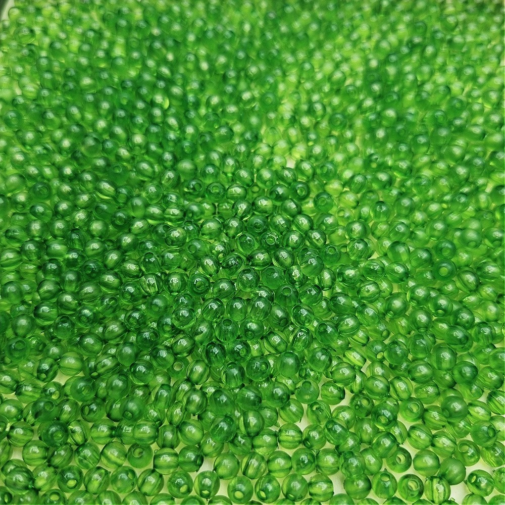 Koraliki kulki akrylowe/ transparentny zielony/ 4mm 10g XYPLKA0417