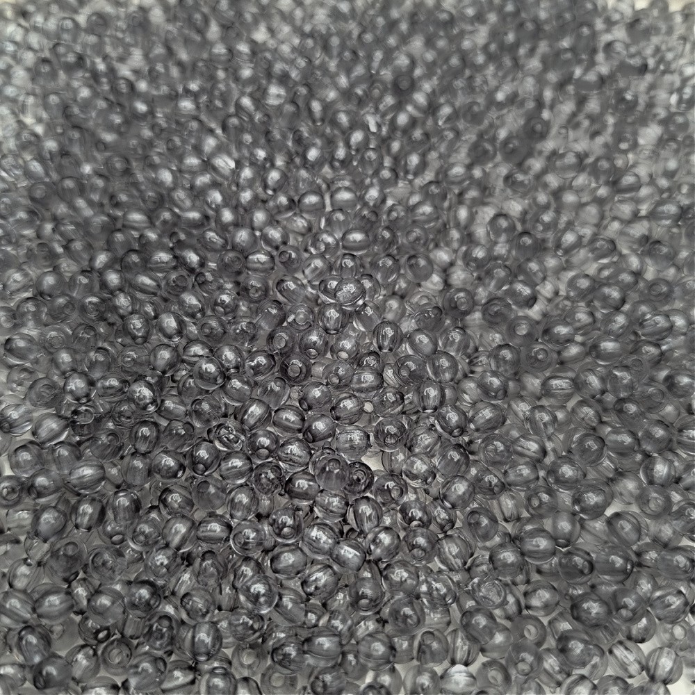 Beads acrylic balls/ transparent grey/ 4mm 10g XYPLKA0418