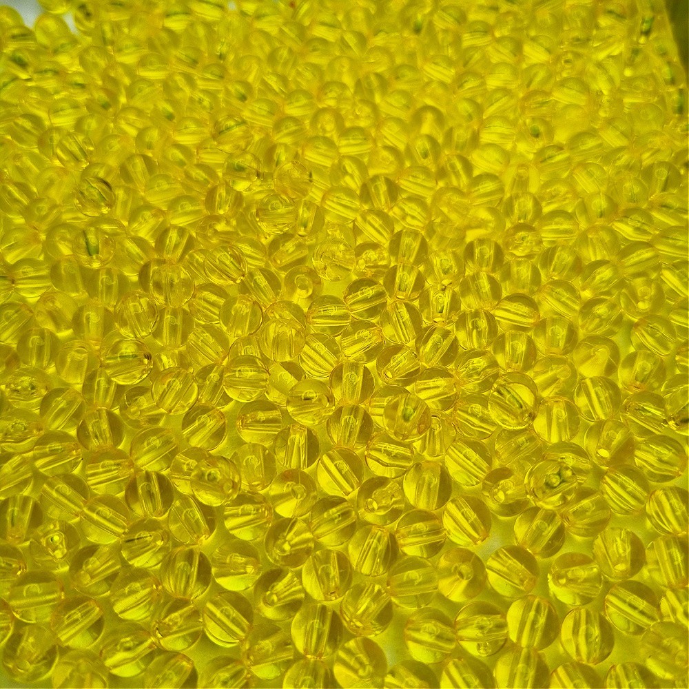 Koraliki kulki akrylowe/ transparentny żółty/ 6mm 10g XYPLKA0603