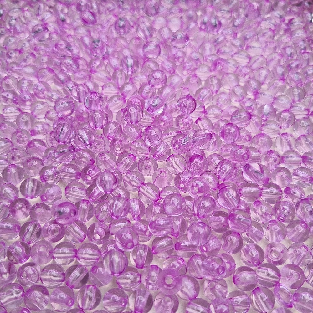 Beads acrylic balls/ transparent purple/ 6mm 10g XYPLKA0607