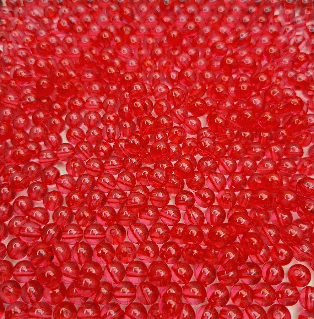 Beads acrylic balls/ transparent grapefruit/ 6mm 10g XYPLKA0610