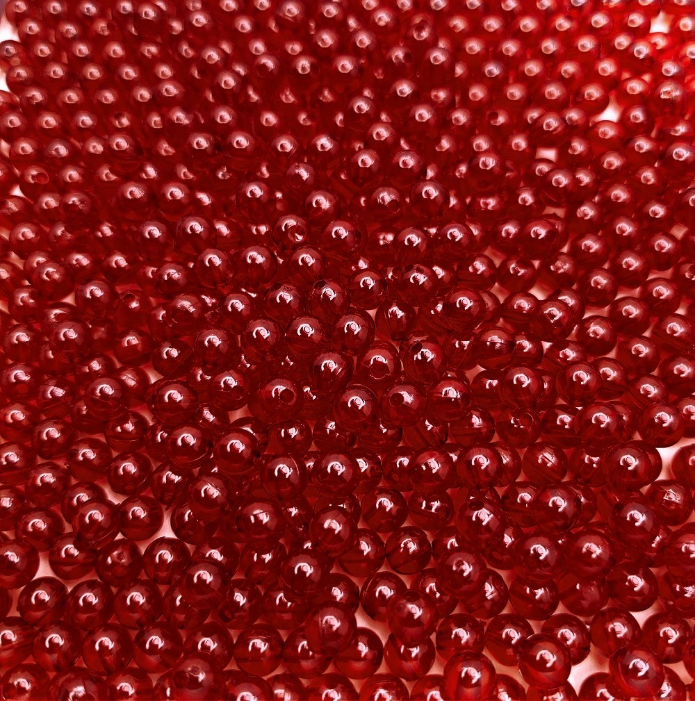 Beads acrylic balls / transparent burgundy / 6mm 10g XYPLKA0613