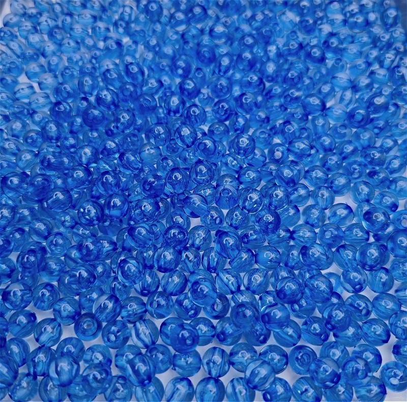 Koraliki kulki akrylowe/ transparentny niebieski/ 6mm 10g XYPLKA0615