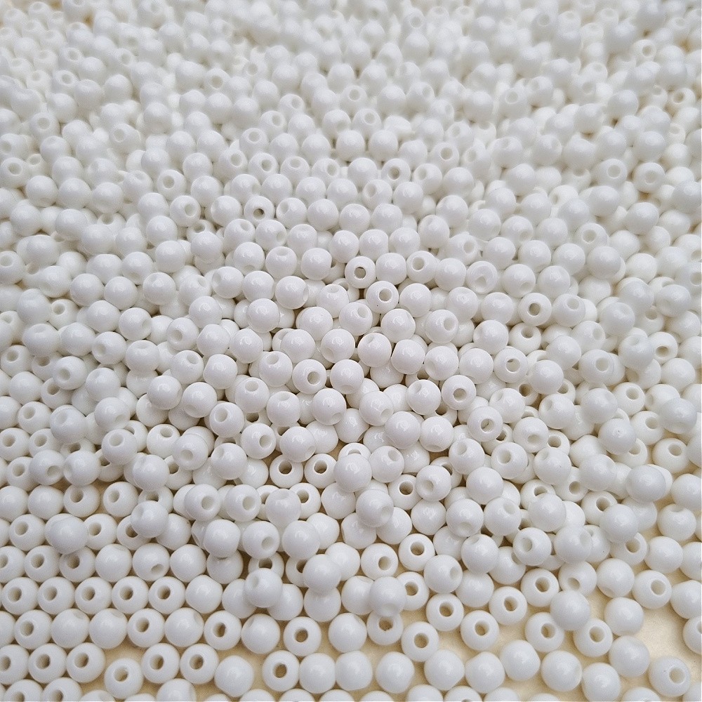 Beads acrylic balls/ white opaque/ 4mm 10g XYPLKB0401