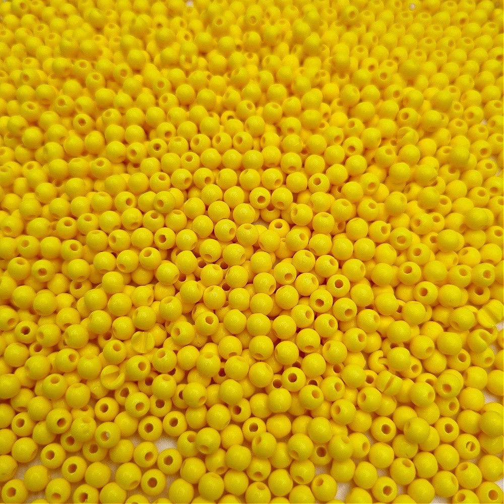 Koraliki kulki akrylowe/ opaque żółty/ 4mm 10g XYPLKB0402