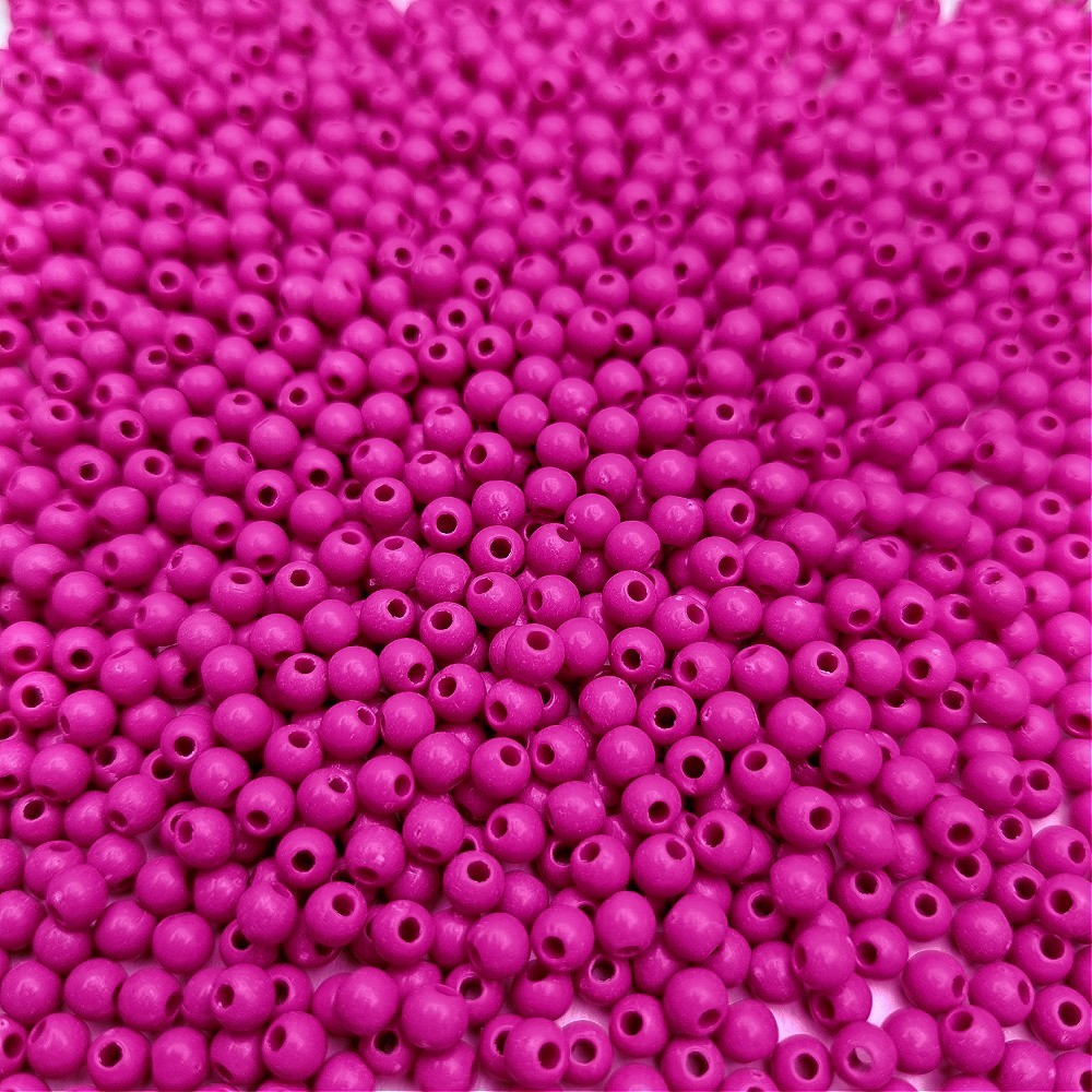 Beads acrylic balls/ opaque pink/ 4mm 10g XYPLKB0404
