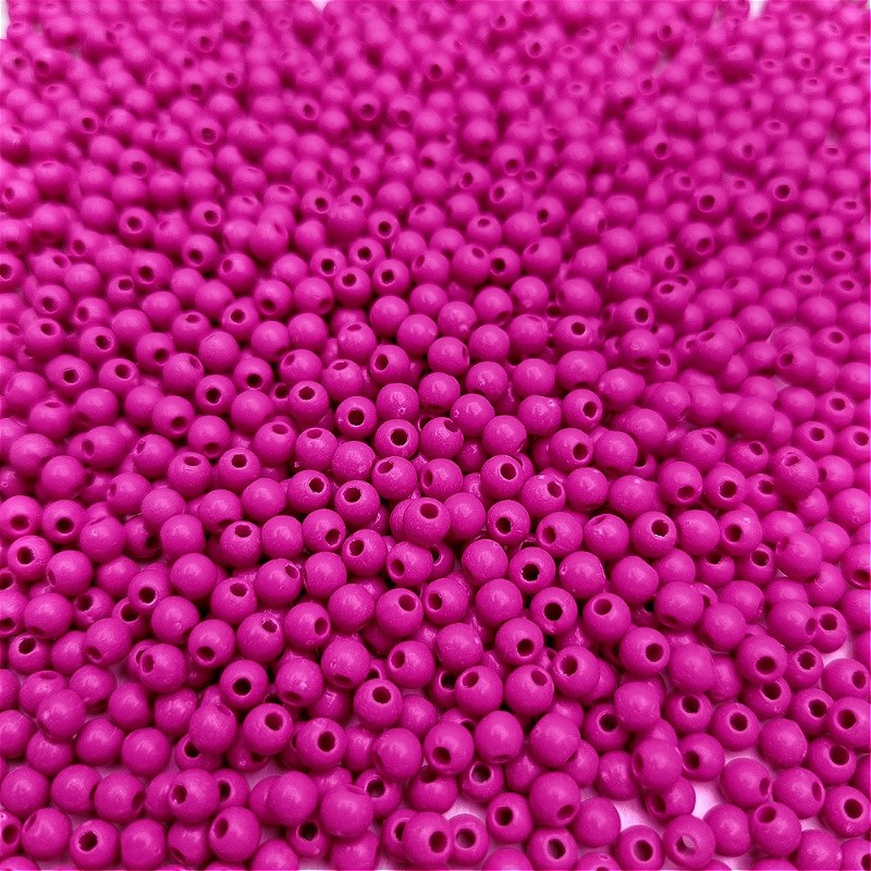 Koraliki kulki akrylowe/ opaque różowy/ 4mm 10g XYPLKB0404