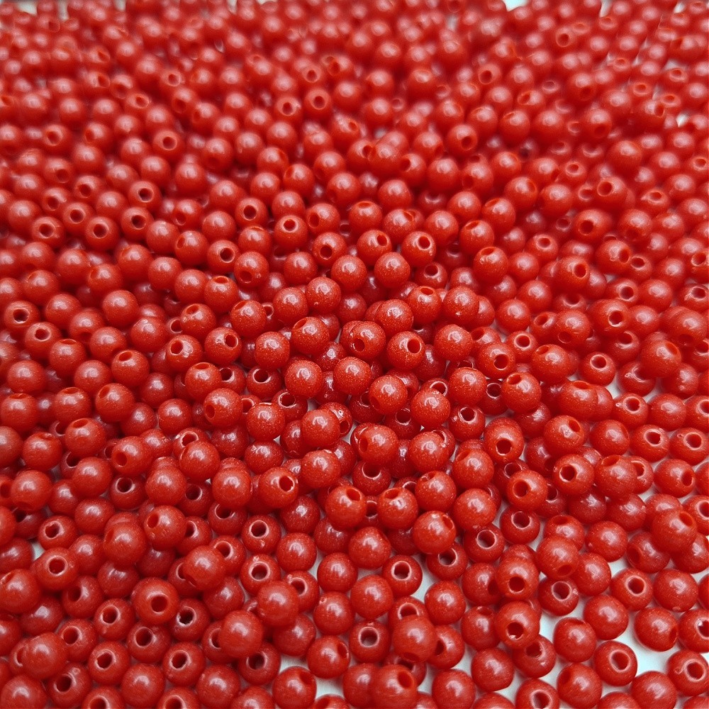 Koraliki kulki akrylowe/ opaque czerwony/ 4mm 10g XYPLKB0406