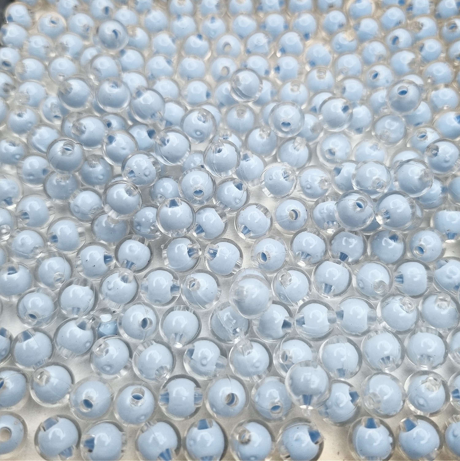 Beads acrylic balls/ transparent coating/ sky blue 8mm 50pcs XYPLKC0807