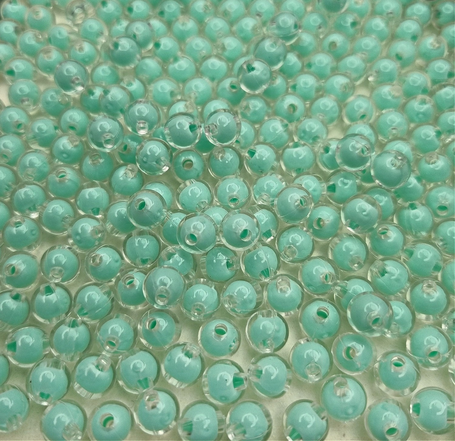 Beads acrylic balls/ transparent coating/ mint 8mm 50pcs XYPLKC0808