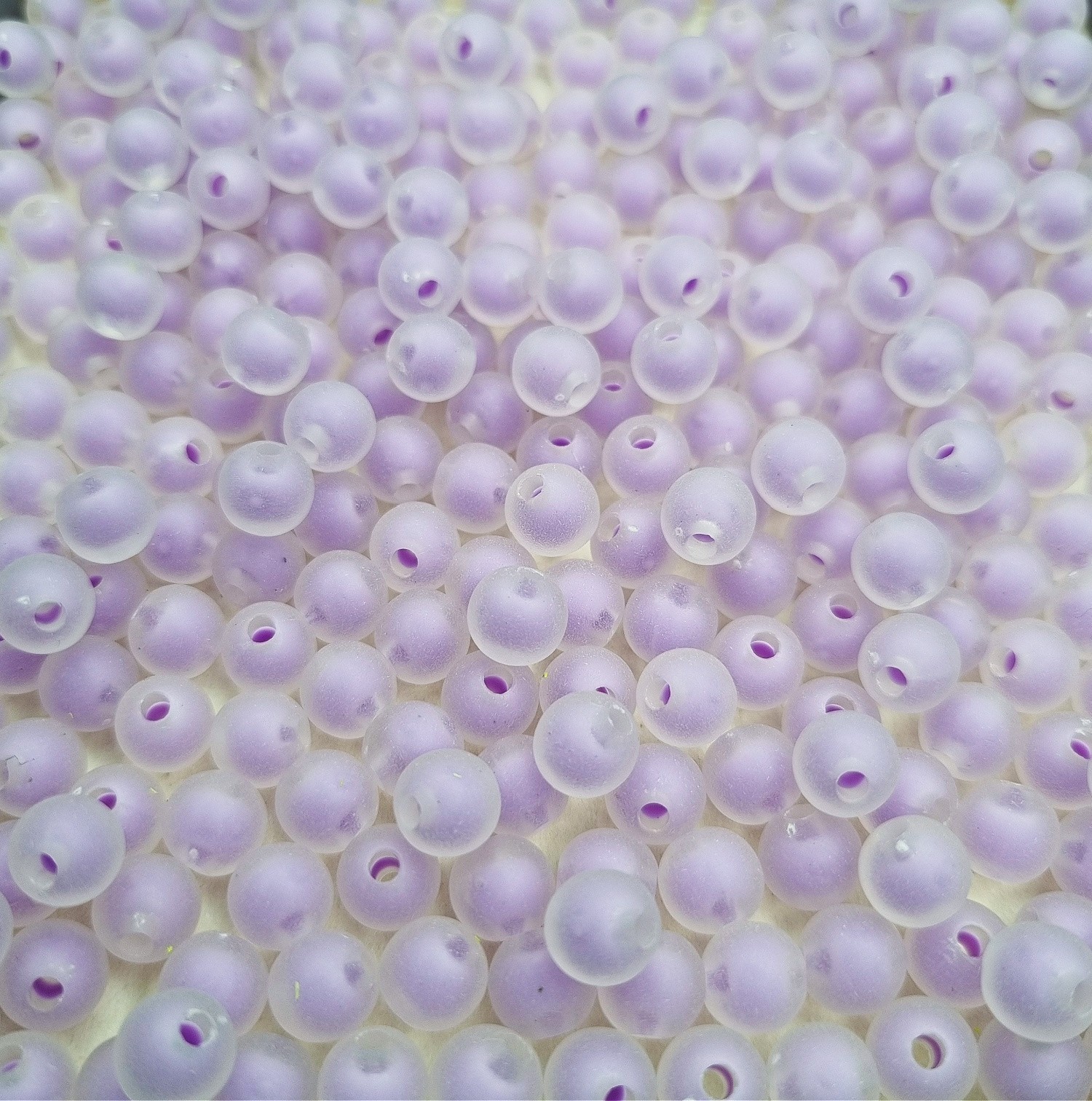 Beads acrylic balls/ matte coating/ purple 8mm 50pcs XYPLKD0805