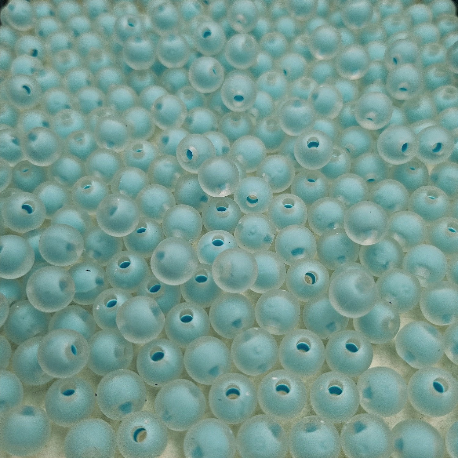 Beads acrylic balls/ matte coating/ ice blue 8mm 50pcs XYPLKD0806