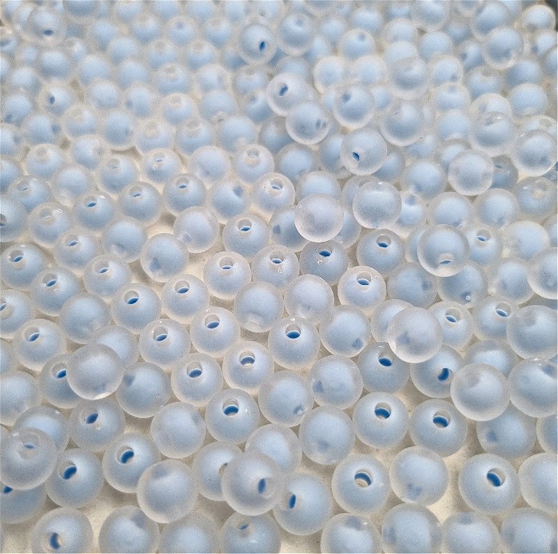 Beads acrylic balls/ matte coating/ sky blue 8mm 50pcs XYPLKD0807