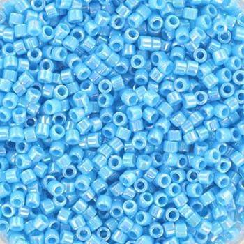 Beads Miyuki Delica 11/0 opaque ab turquoise blue 5g/ MIDE11-164