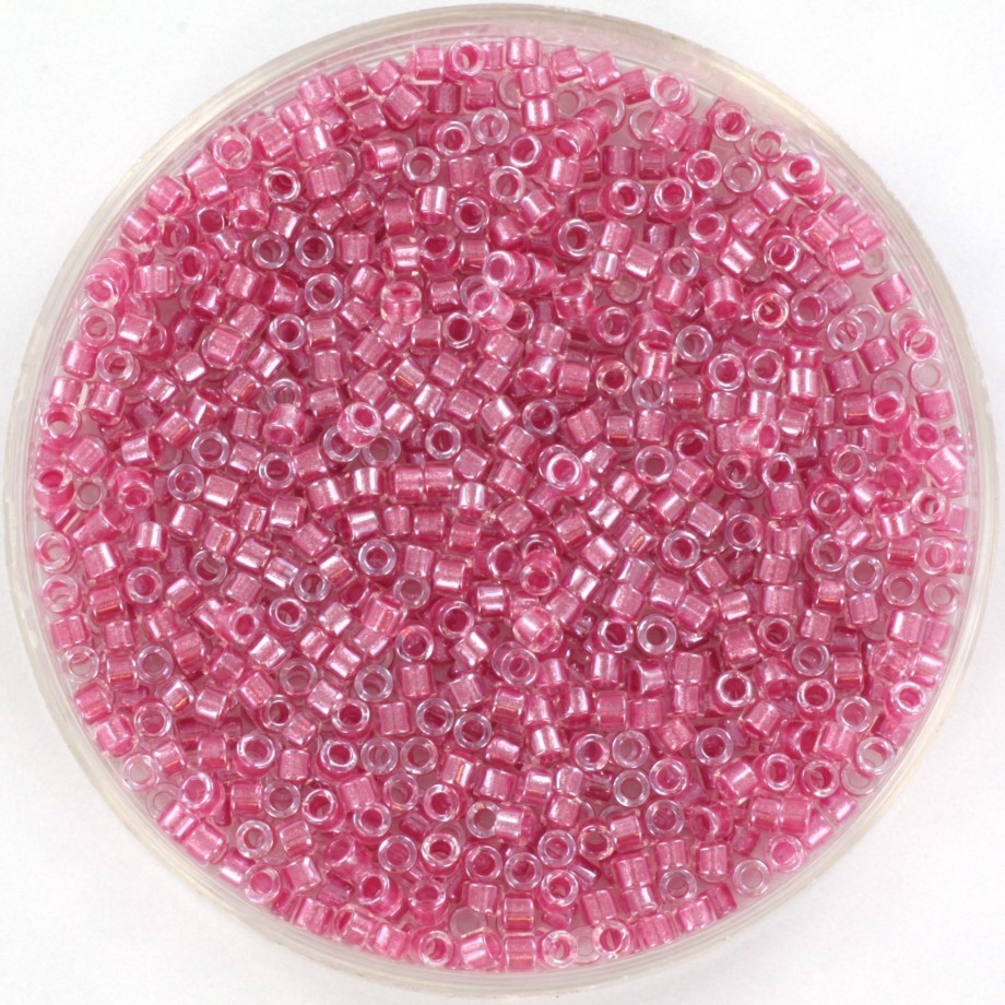 Koraliki Miyuki Delica 11/0 sparkling peony pink lined crystal 5g/ MIDE11-902