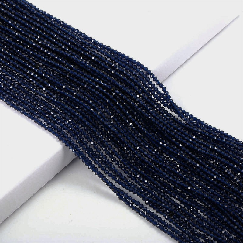 Beads navy blue spinel / faceted balls 3mm / approx. 125 pieces KASNBF03