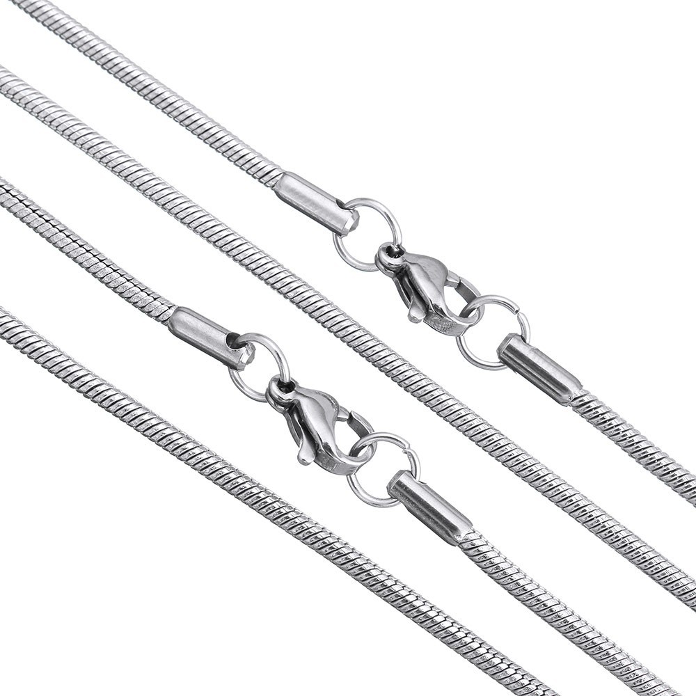 Round snake chain 2mm/ surgical steel 39cm/ with clasp LLSCHG25