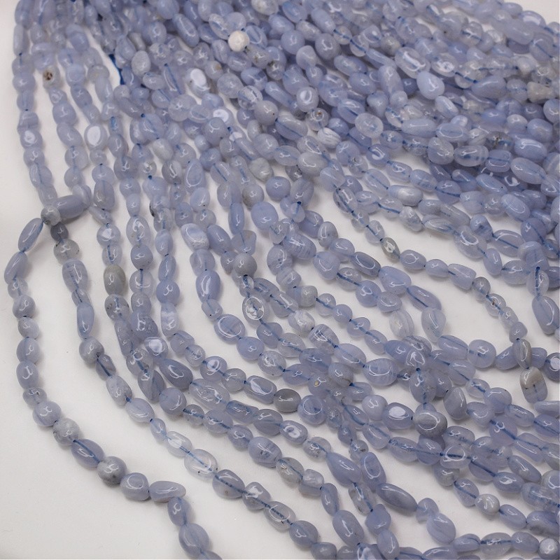 Blue chalcedony/ irregular beads 6x8mm/ 39cm/ string KAACHBS01