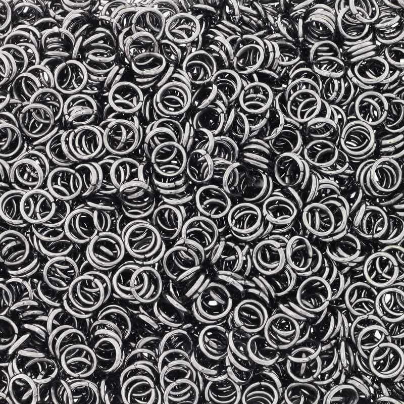 Open assembly rings / anthracite 8x1mm 100pcs SMKO0810C