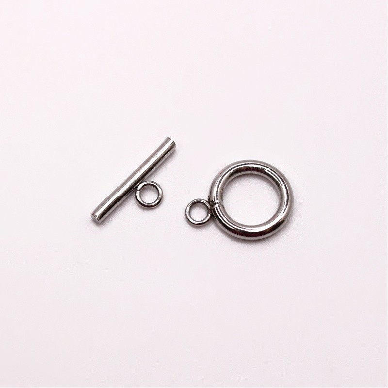 Two-piece toggle clasp / surgical steel 12mm 1pc ASS393