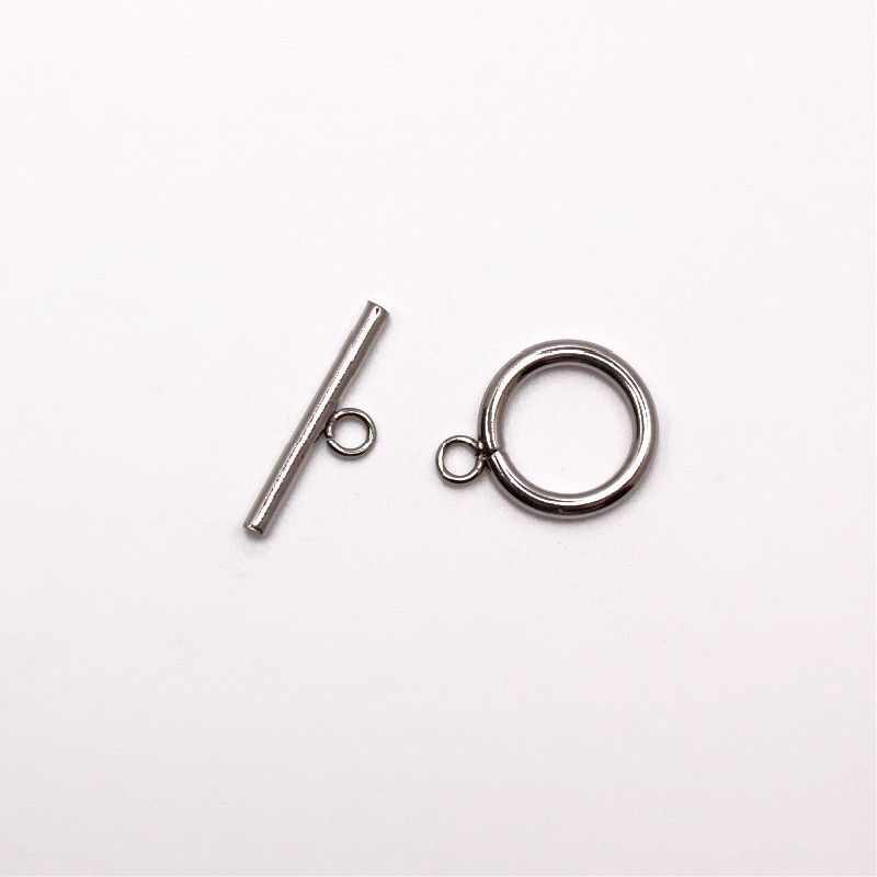 Two-piece toggle clasp / surgical steel 14mm 1pc ASS395