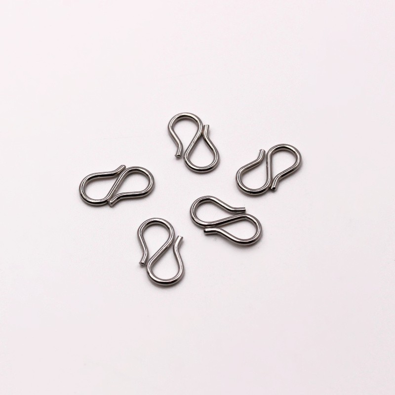 Hook clasp/ jewelry/ surgical steel 13x7mm 2pcs ASS382