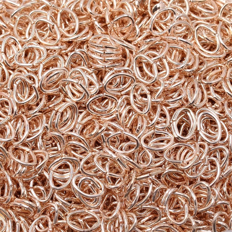 Oval mounting links rose gold 9x6x1mm 100pcs SMKOOW961KGR