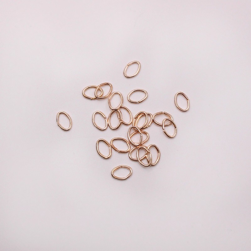 Oval mounting links rose gold 9x6x1mm 100pcs SMKOOW961KGR