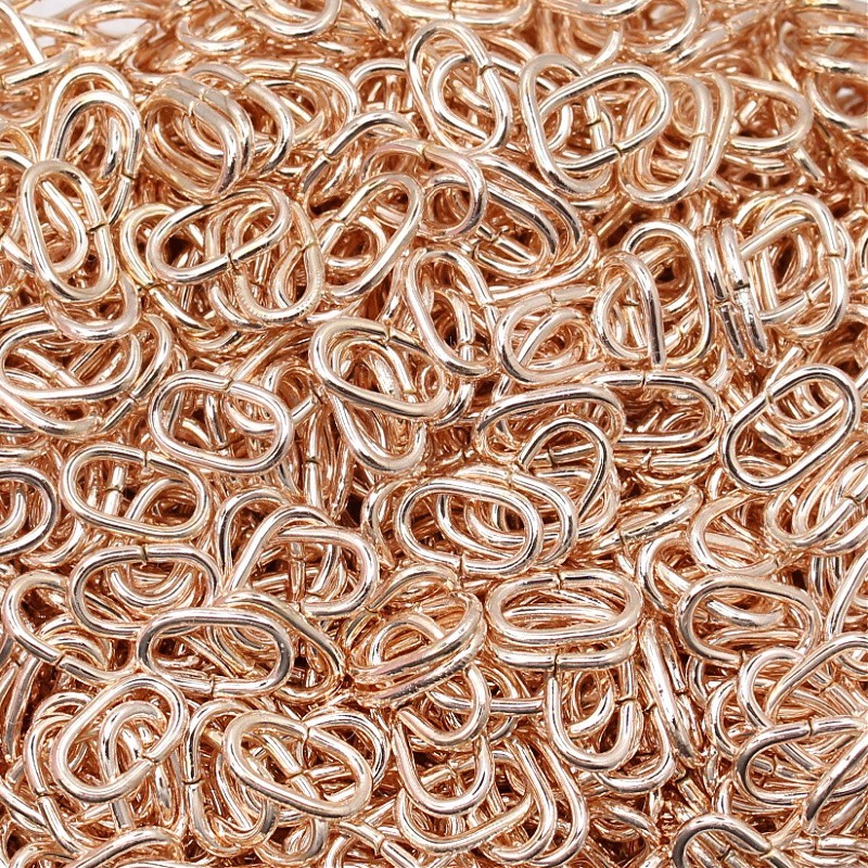 Oval mounting links rose gold 6x10x1.2mm 50pcs SMKOOW1015KGR