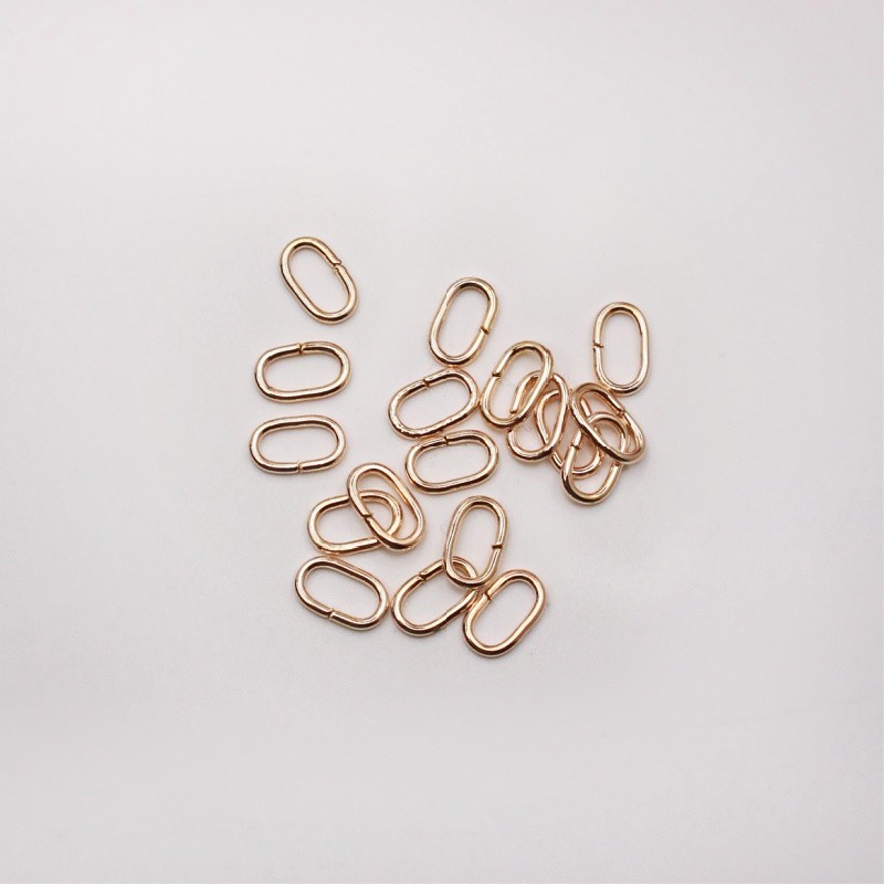 Oval mounting links rose gold 6x10x1.2mm 50pcs SMKOOW1015KGR
