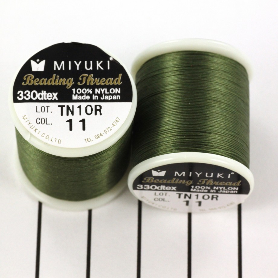 Miyuki threads/ dark green/ nylon/ spool 50m NCMI11