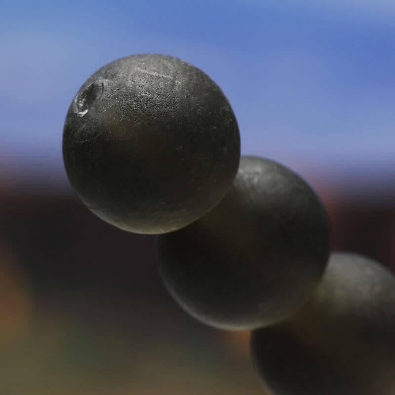 Matte glass ball, graphite 12mm 4pcs SZMAKU023