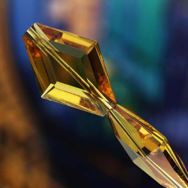 Crystal amber bead 28x19x8mm 1pcs SZSZFB2803